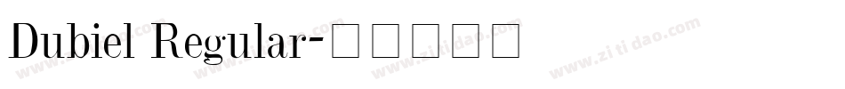 Dubiel Regular字体转换